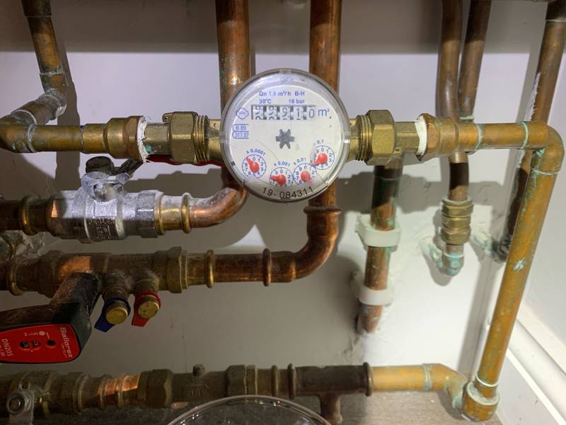 The old water meter that needed replacing