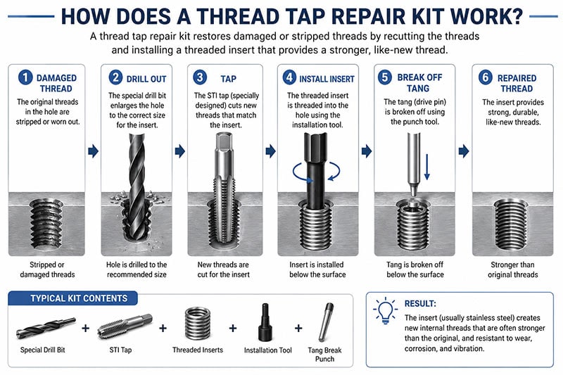 tap thread repair info graphic